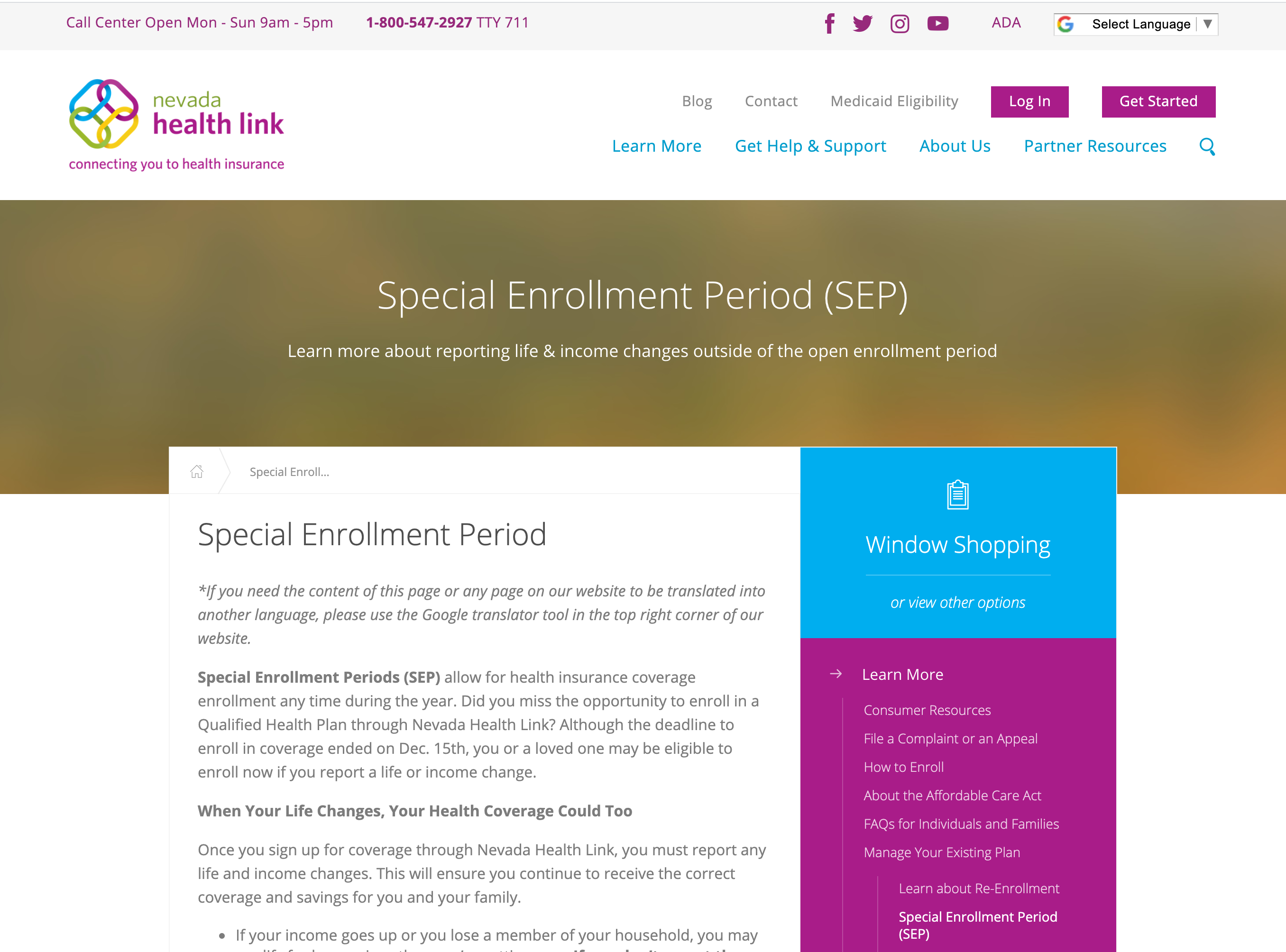 Nevada Health Link ECSEP